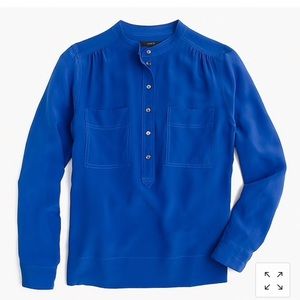 J. Crew Silk Pop Over Top